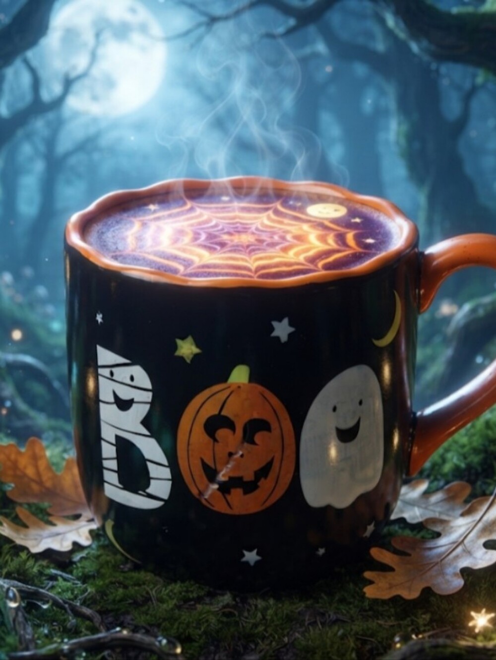 Halloween Ceramic Mug - Black and Orange